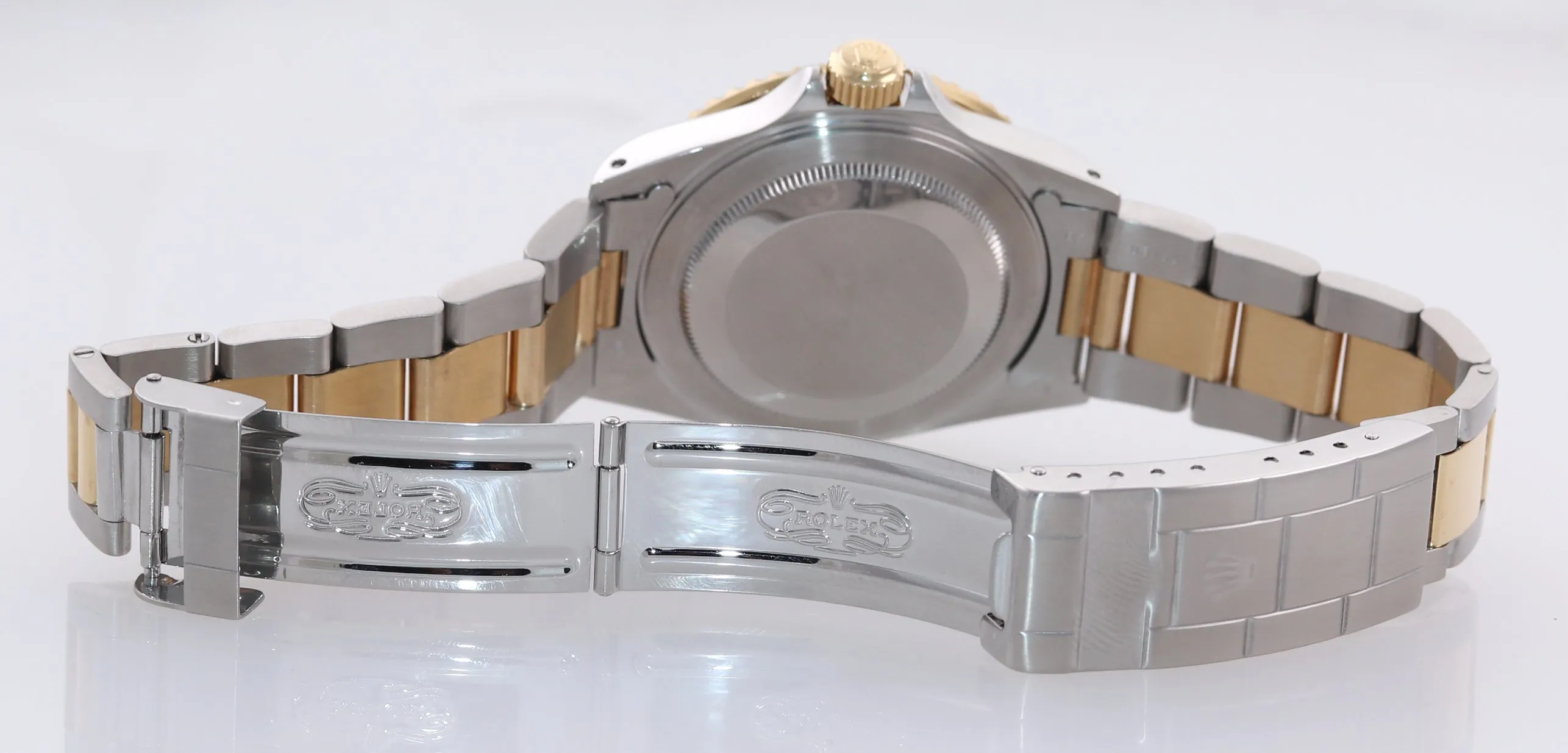 MINT Rolex Submariner 16613 Two Tone Serti Diamond 18k Yellow Gold Watch Box