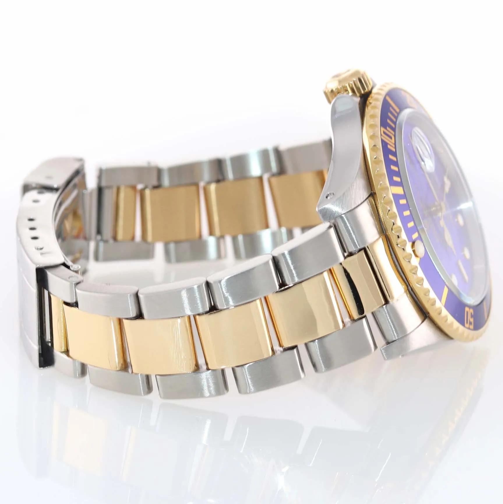 MINT Rolex Submariner Date 16803 Two-Tone Gold Stainless Blue 40mm Diver Watch