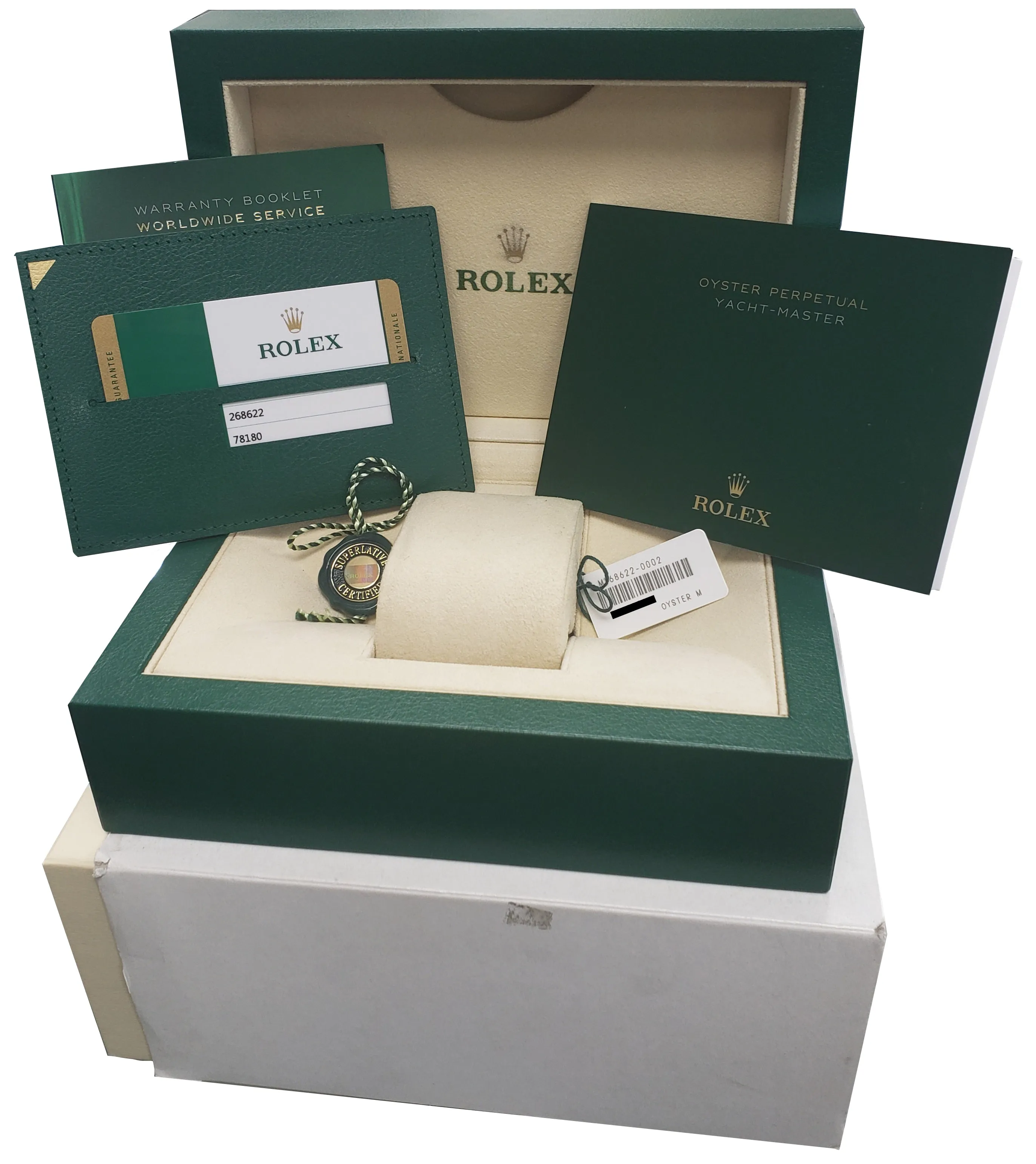 MINT Rolex Yacht-Master Midsize Steel Rhodium Gray 37mm Watch FULL SET 268622