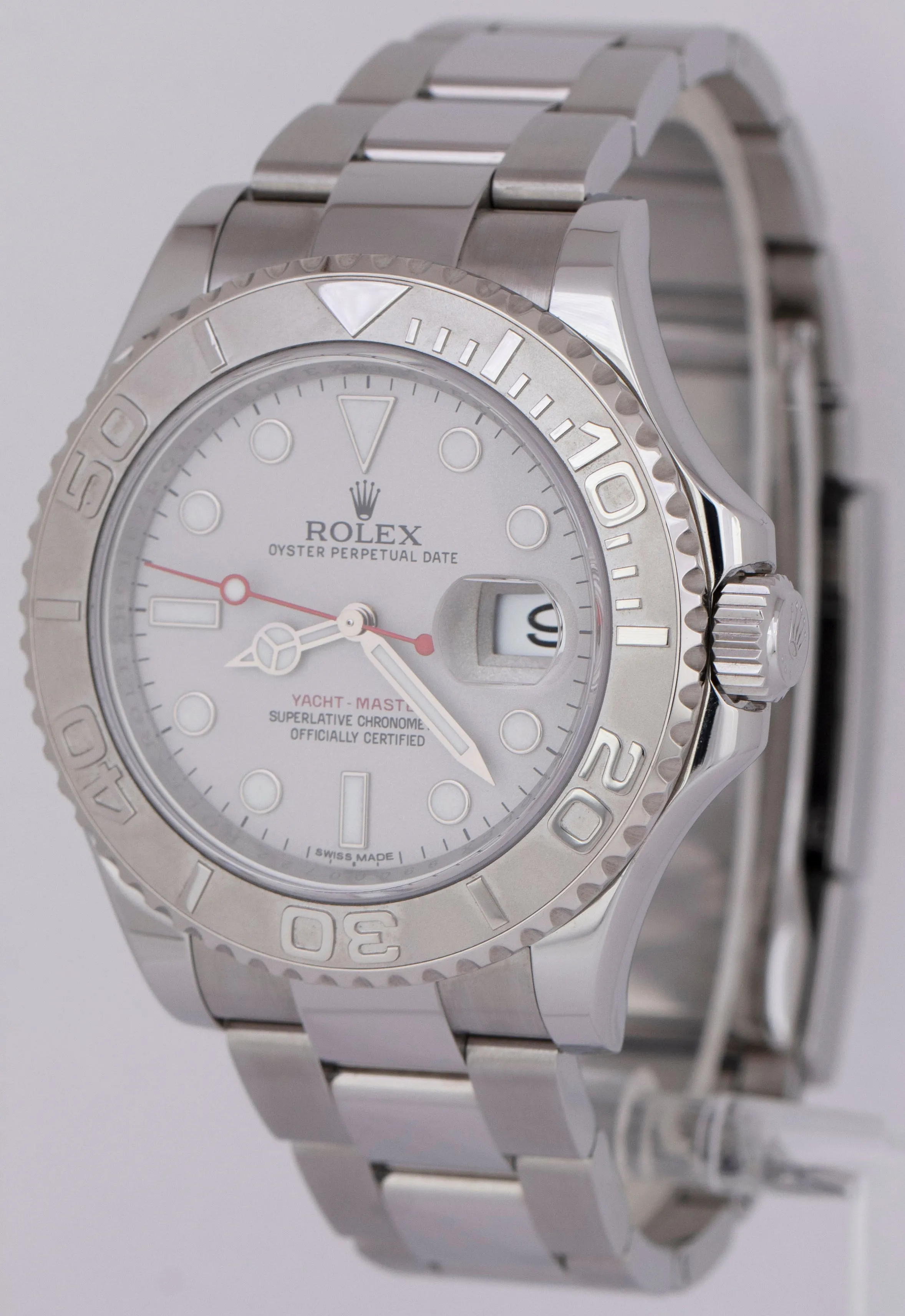 MINT Rolex Yacht-Master PAPERS Steel Platinum Stainless Steel 40mm 116622 B P