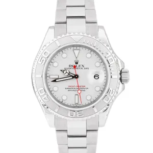 MINT Rolex Yacht-Master Stainless Steel Platinum 40mm Swiss Date Watch 16622