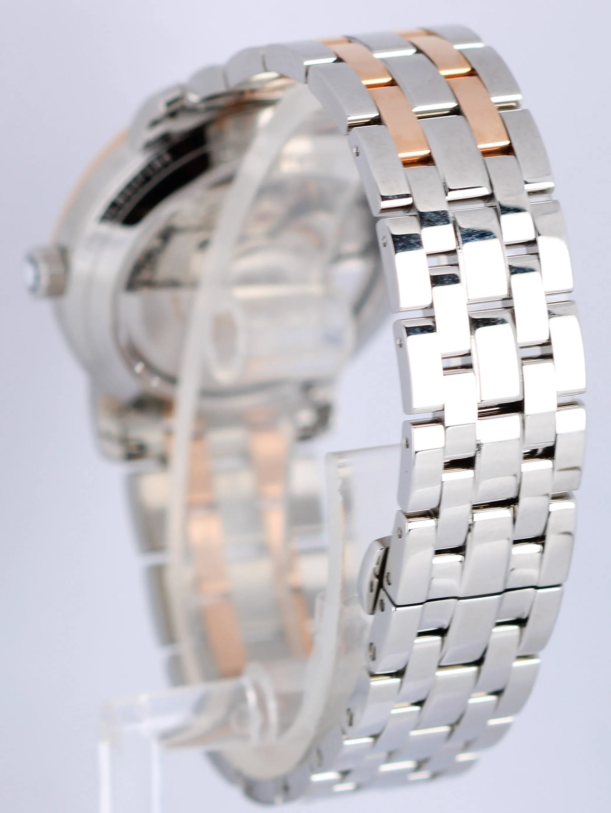 Mont Blanc Tradition 18k Rose Gold Stainless Two Tone 37mm White 114369 Watch