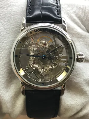 Montblanc Skeleton Star 29127 Skeletonized Dial Manual Wind Women's Watch