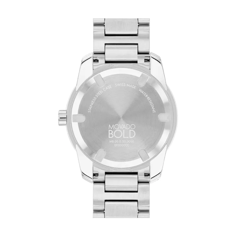 Movado Bold Verso Mens Stainless Steel Grey Dial Watch