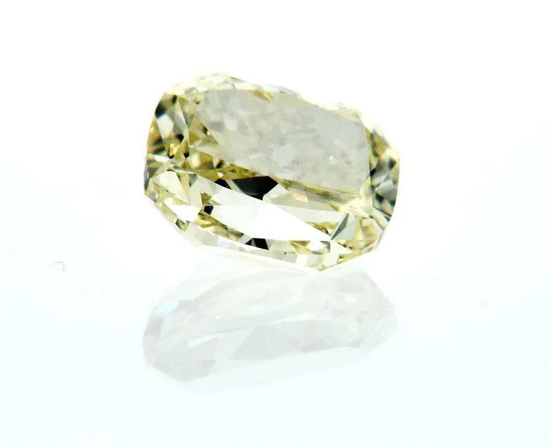 Natural Cushion Cut Loose Diamond 2.13 CT VVS1 Fancy Yellow Color GIA Certified
