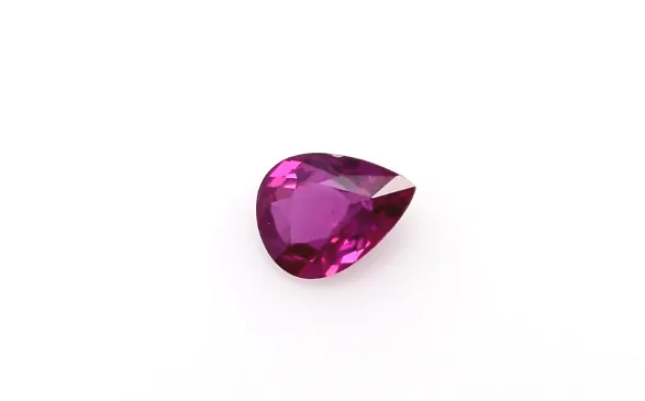 Natural Ruby Loose Stone Pear Cut 0.75 CT Transparent Red Color Certified