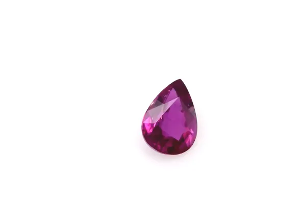 Natural Ruby Loose Stone Pear Cut 0.75 CT Transparent Red Color Certified