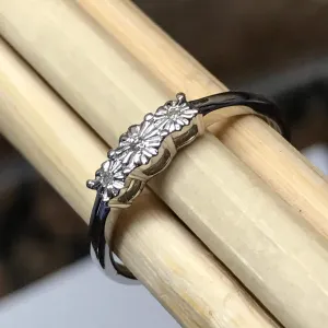 Natural White Diamond 9k White Gold Bridal Promise Engagement Ring Size 6, 7.25