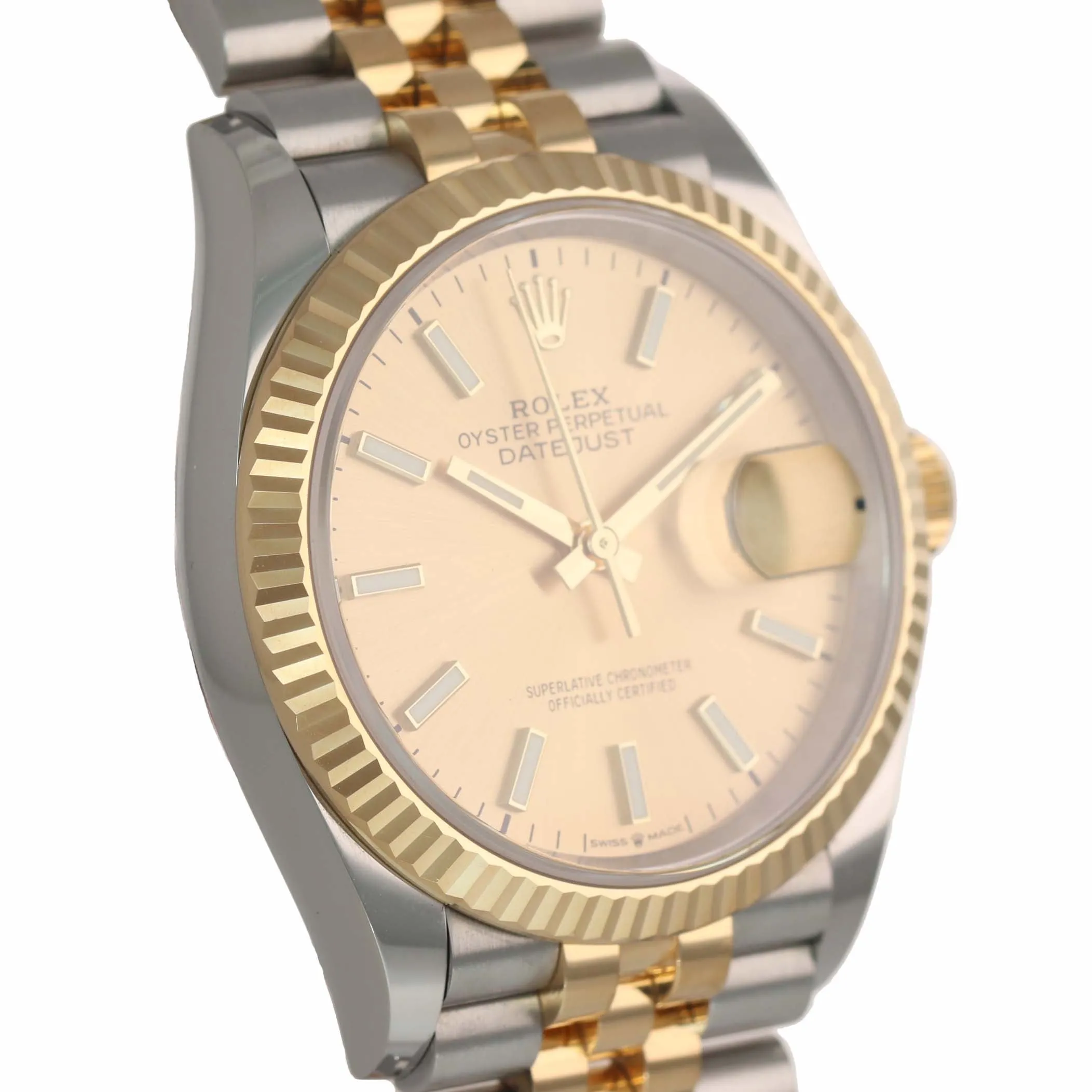 NEW 2019 Rolex Date Just Super Jubilee 126233 Champagne Two Tone Gold Watch Box