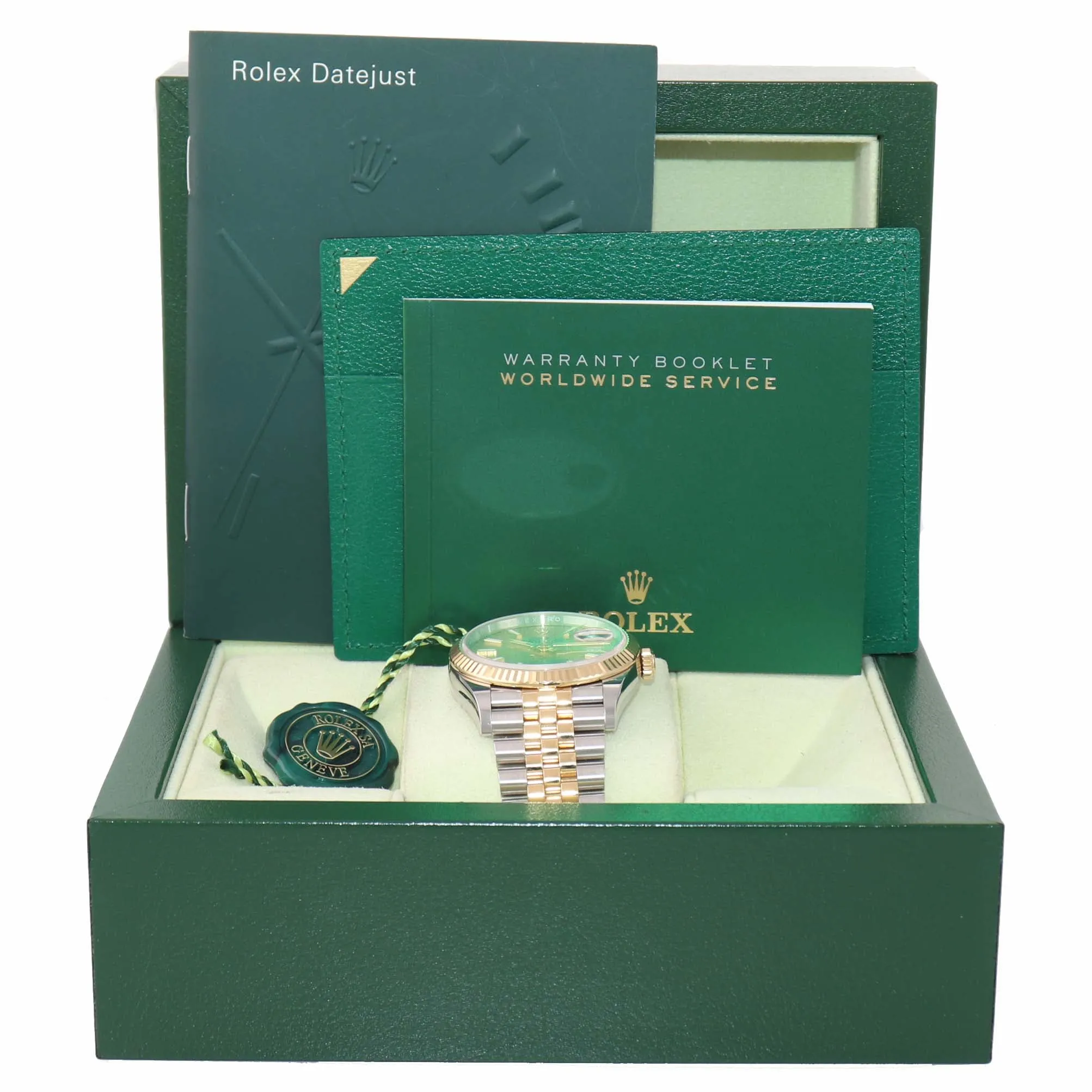 NEW 2019 Rolex Date Just Super Jubilee 126233 Champagne Two Tone Gold Watch Box
