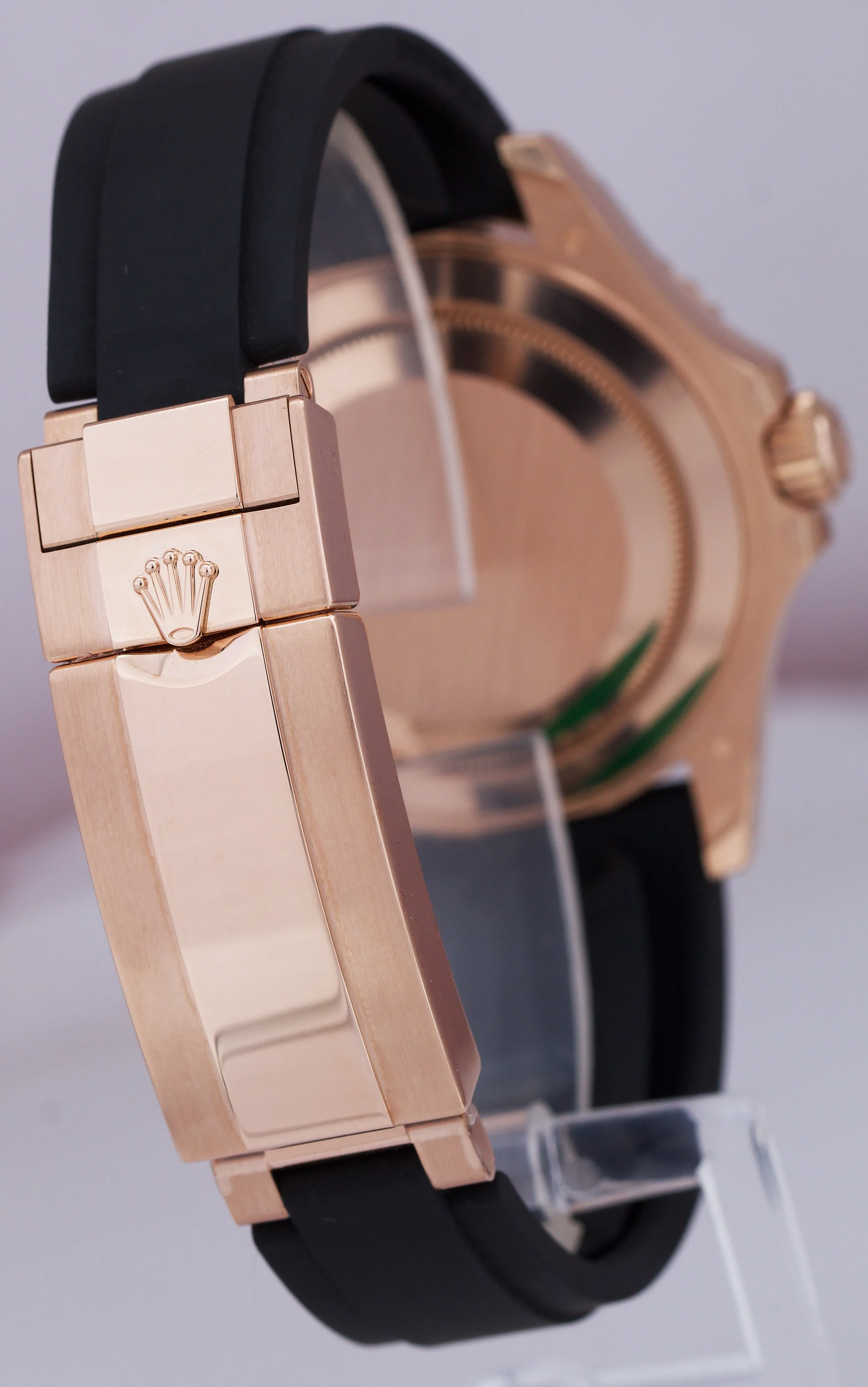 NEW 2021 Rolex Yacht-Master 18K Everose Gold Oysterflex 40mm Black Watch 126655