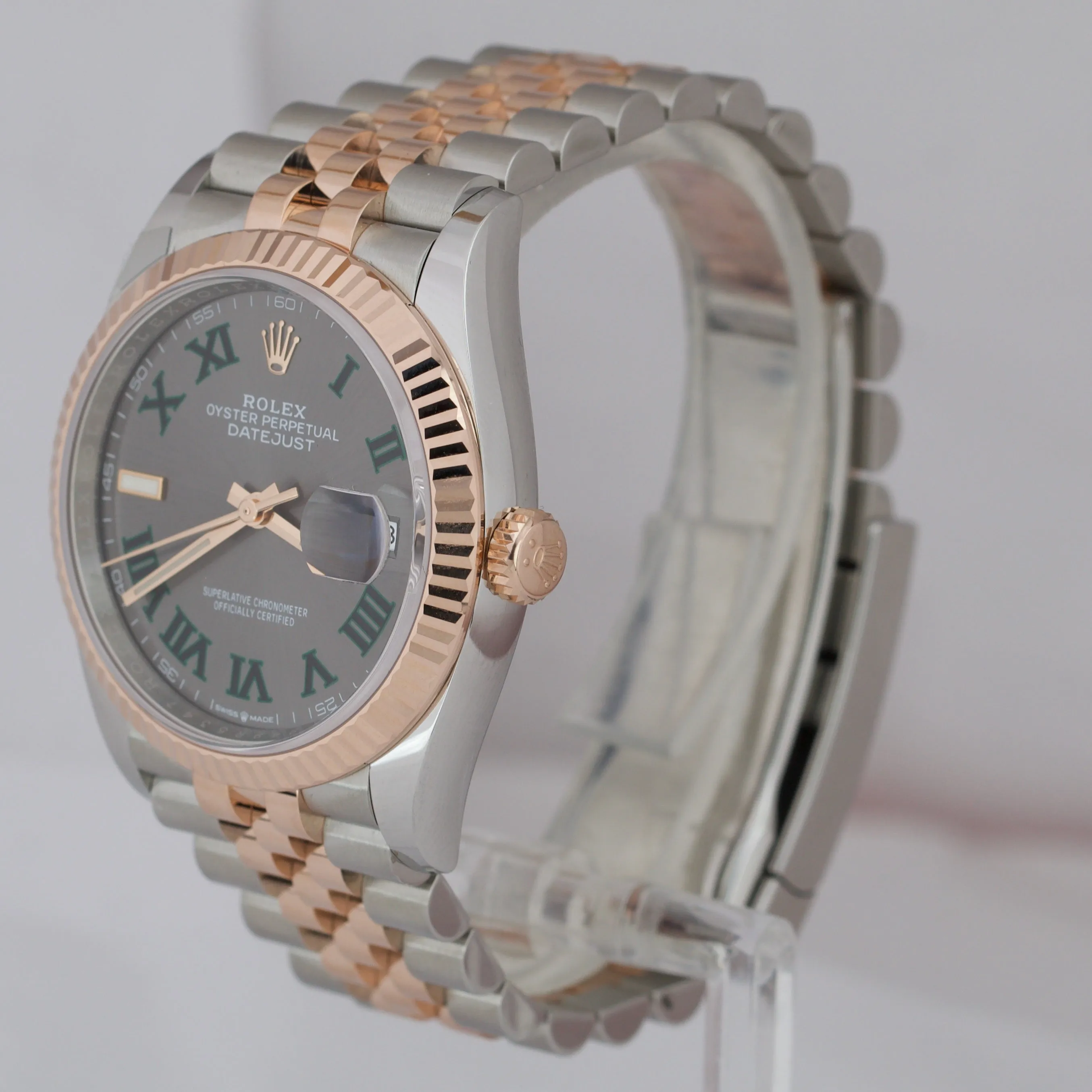 NEW FEB 2022 Rolex DateJust 36mm 18K Two-Tone Rose Gold WIMBLEDON Watch 126231