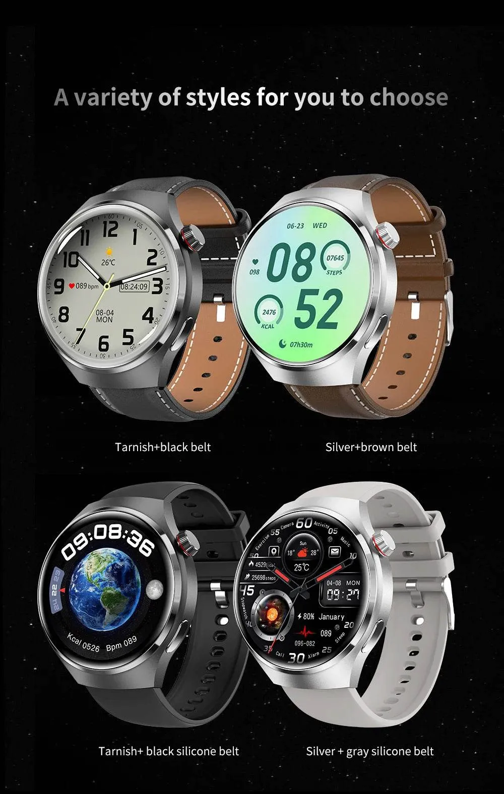 New GPS Sports Track Men's Smart Watch NFC Bluetooth Call Waterproof Smartwatch 360 * 360 HD Touch Screen Smart Men Watches