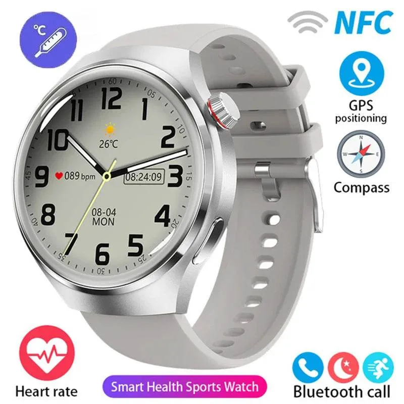 New GPS Sports Track Men's Smart Watch NFC Bluetooth Call Waterproof Smartwatch 360 * 360 HD Touch Screen Smart Men Watches
