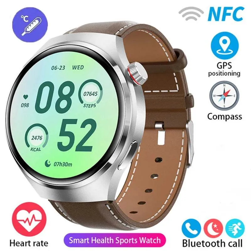New GPS Sports Track Men's Smart Watch NFC Bluetooth Call Waterproof Smartwatch 360 * 360 HD Touch Screen Smart Men Watches