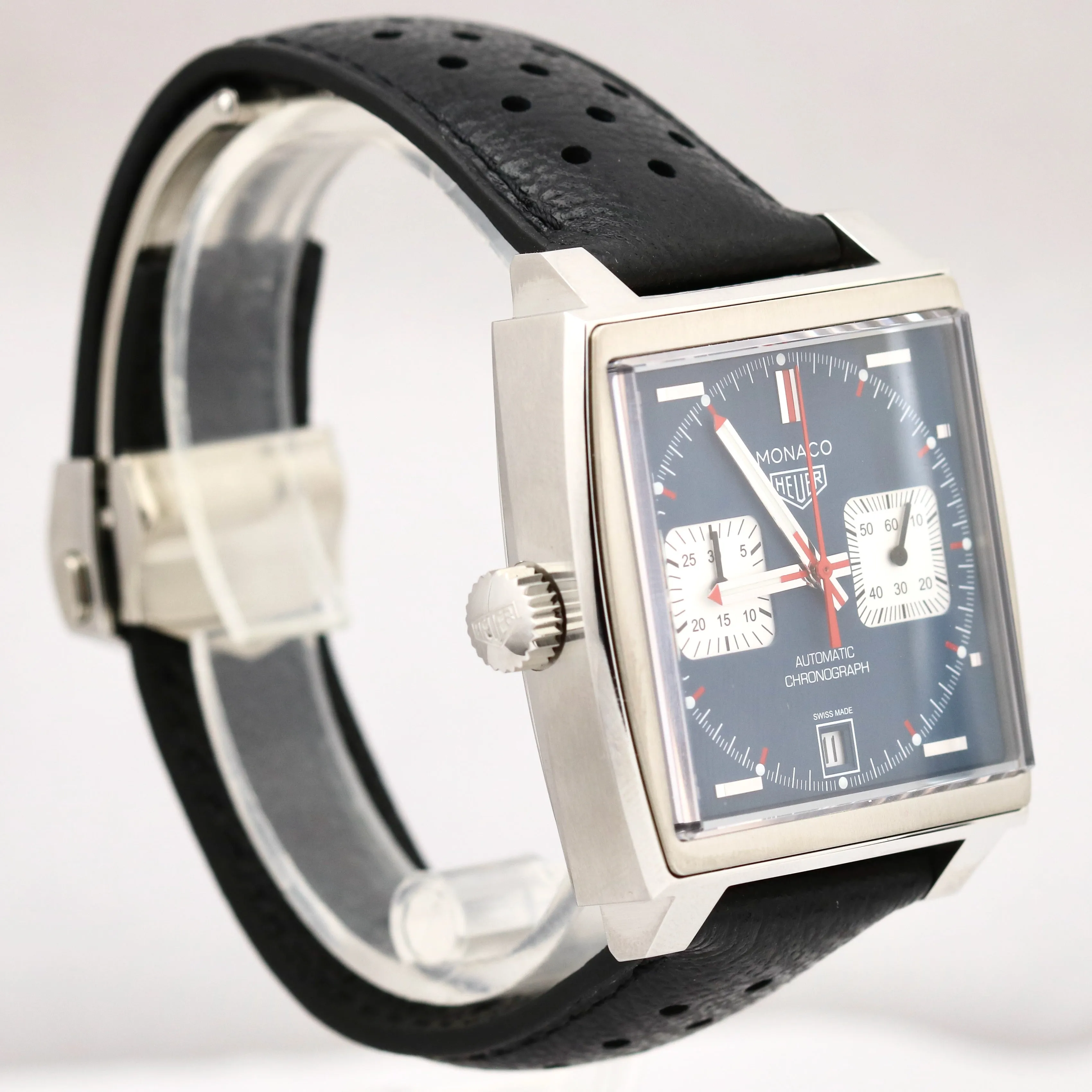 NEW MARCH 2023 Tag Heuer Monaco Steve McQueen 39mm CAW211P PAPERS Watch B P