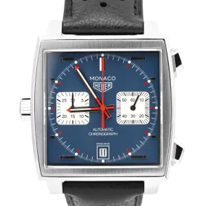 NEW MARCH 2023 Tag Heuer Monaco Steve McQueen 39mm CAW211P PAPERS Watch B P