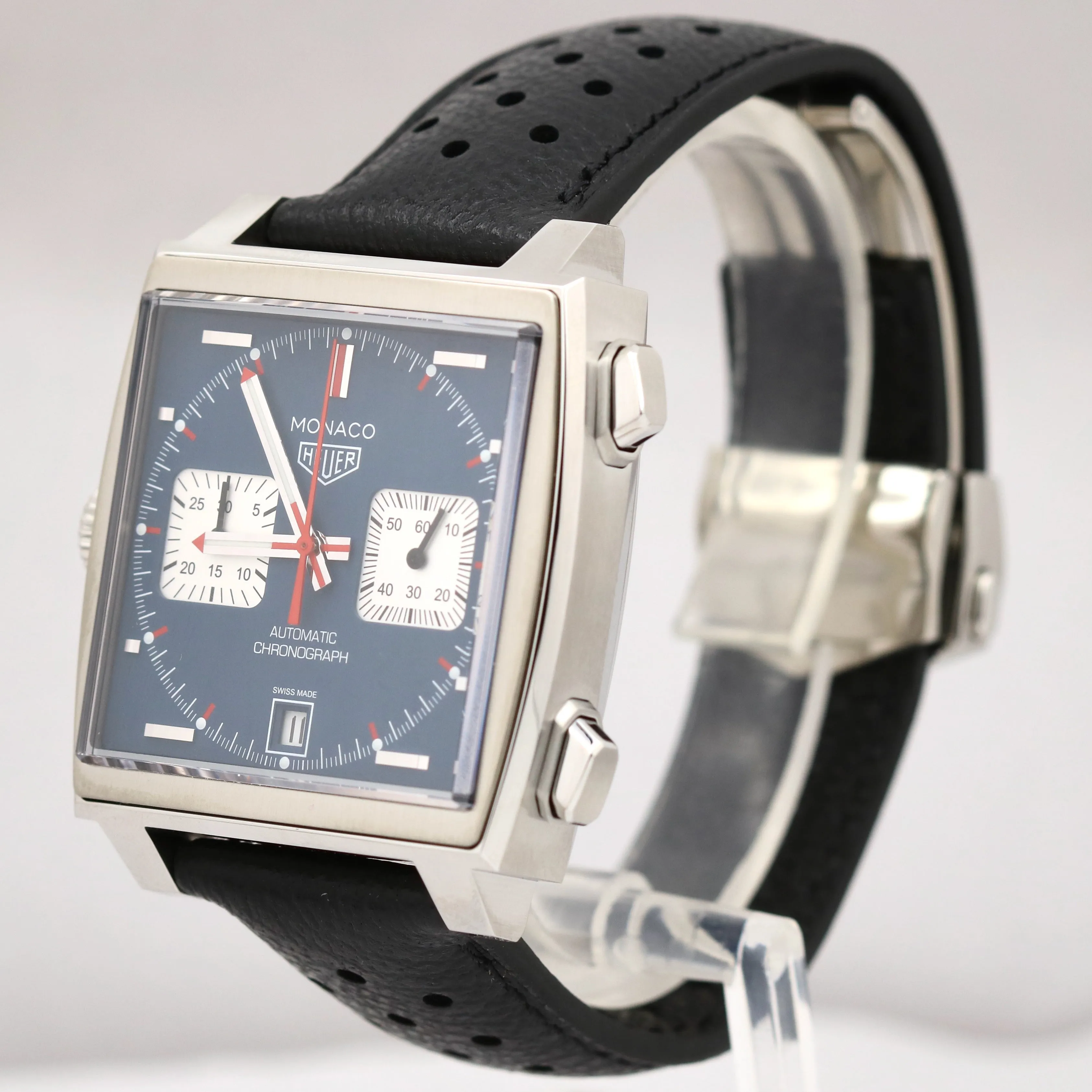 NEW MARCH 2023 Tag Heuer Monaco Steve McQueen 39mm CAW211P PAPERS Watch B P