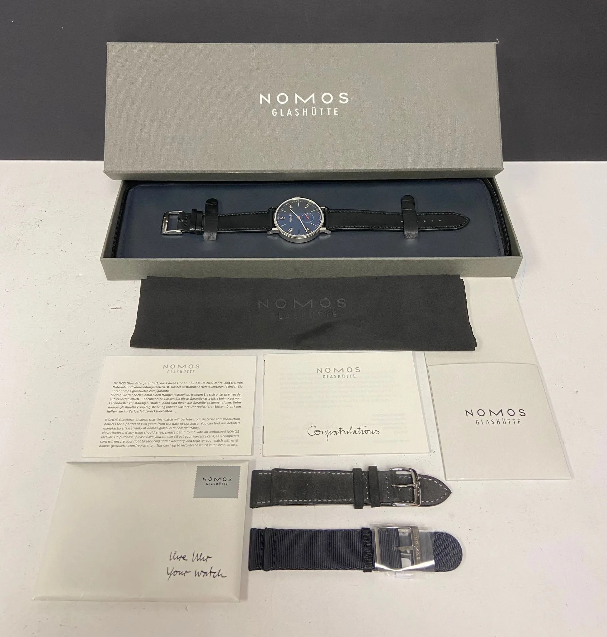 Nomos Ahoi Atlantik 40mm B&P 552 Grey Dial Automatic Men's Watch