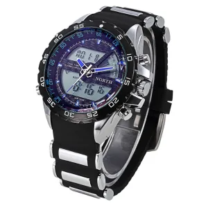 NORTH Mens Military Watch with Silicone Band