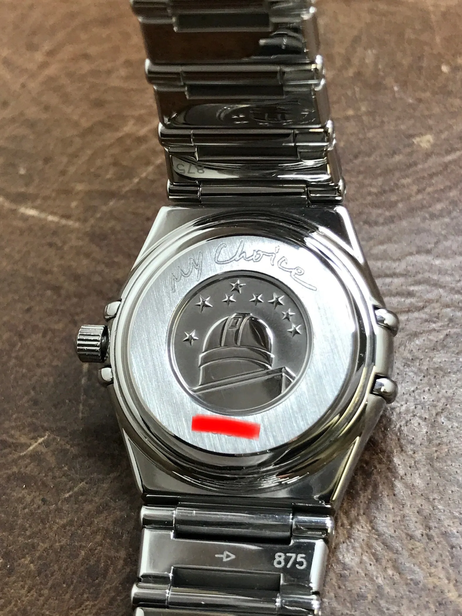 Omega Constellation My Choice Diamond Bezel 1465.71.00 White MOP Dial Quartz Women's Watch