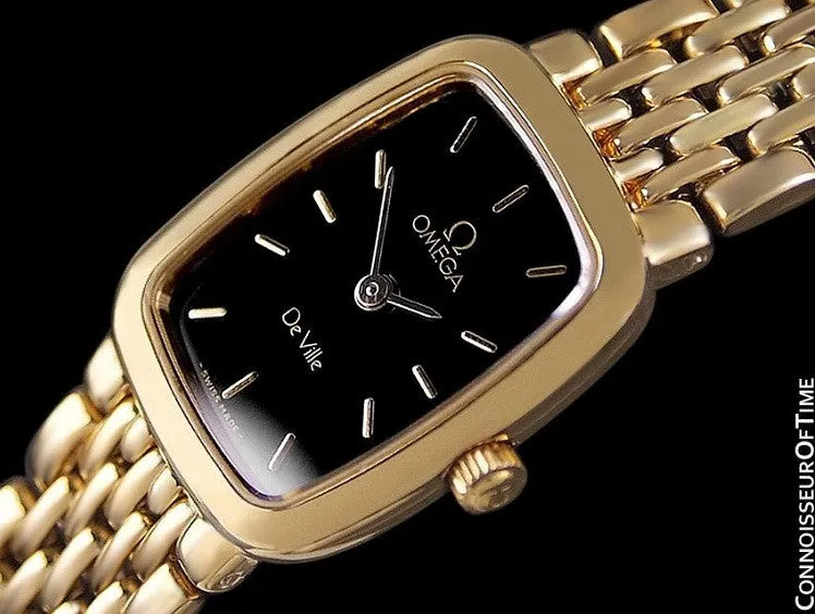 Omega De Ville Ladies Bracelet Dress Watch - 18K Gold Plated