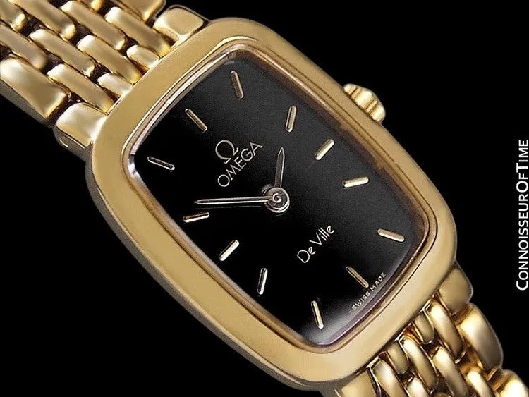 Omega De Ville Ladies Bracelet Dress Watch - 18K Gold Plated