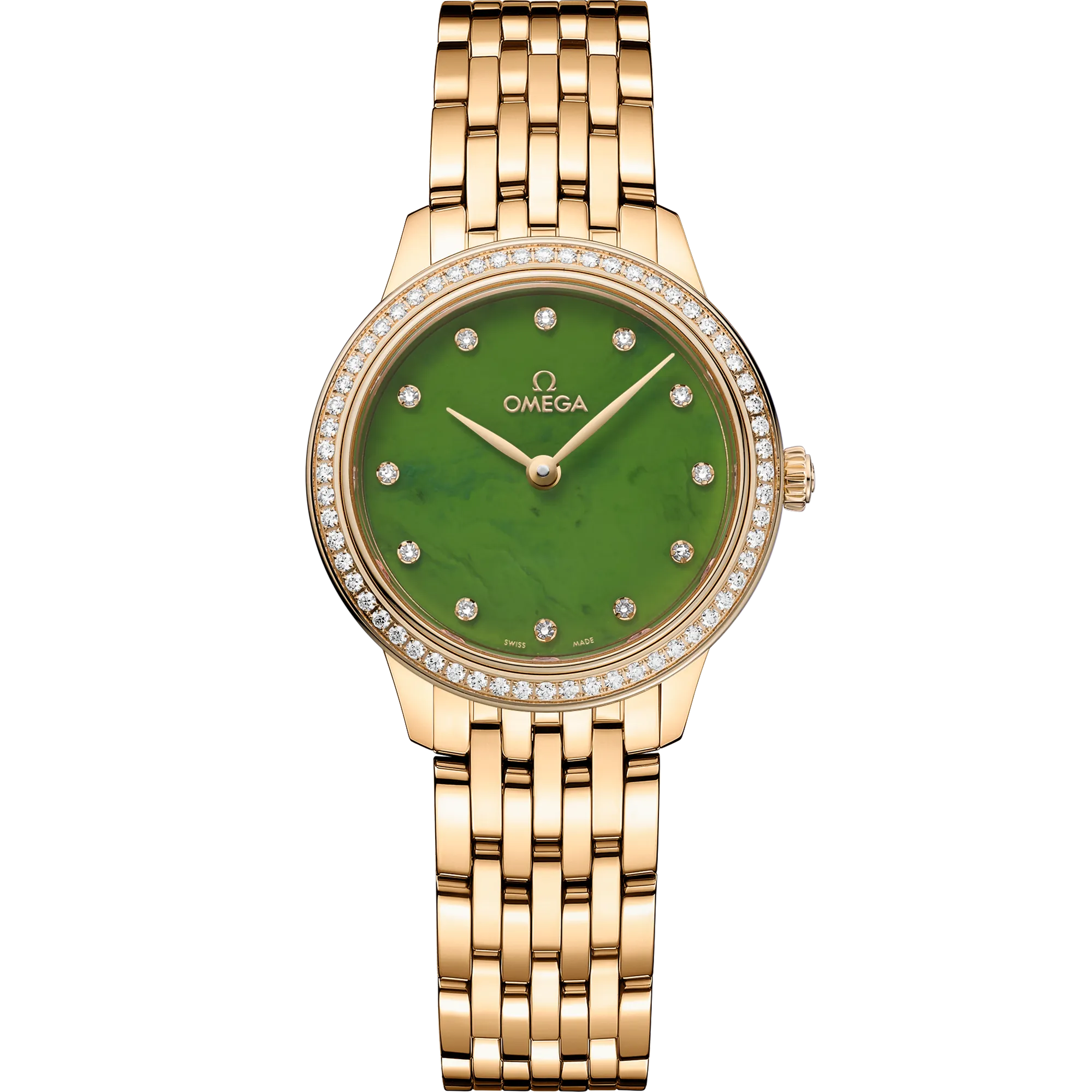 Omega De Ville Prestige 27.5 mm, yellow gold on yellow gold