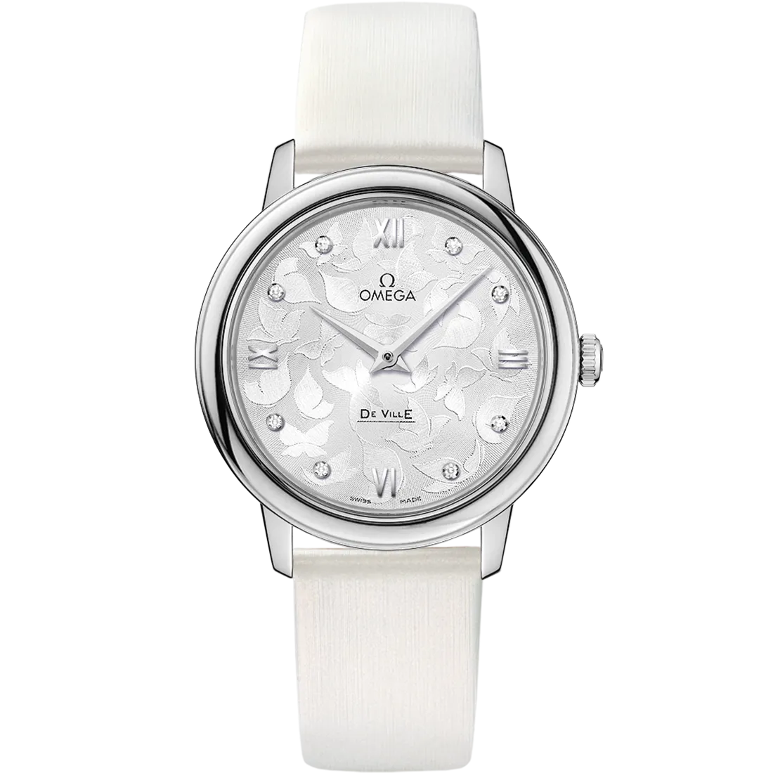 Omega De Ville Prestige 32.7 mm, steel on leather strap