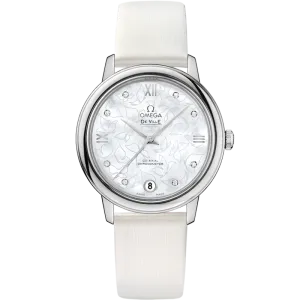 Omega De Ville Prestige 32.7 mm, steel on leather strap