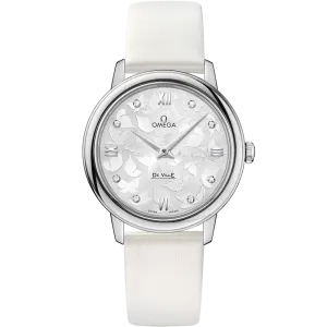 Omega De Ville Prestige 32.7 mm, steel on leather strap