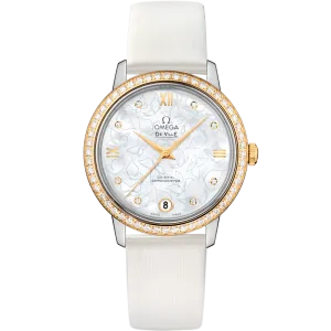 Omega De Ville Prestige 32.7 mm, steel - yellow gold on leather strap