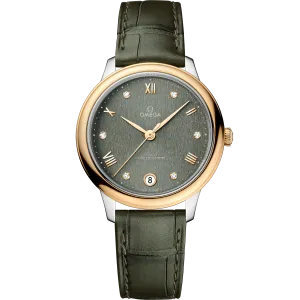 Omega De Ville Prestige 34 mm, steel - yellow gold on leather strap