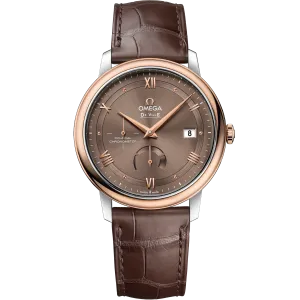 Omega De Ville Prestige 39.5 mm, steel - red gold on leather strap