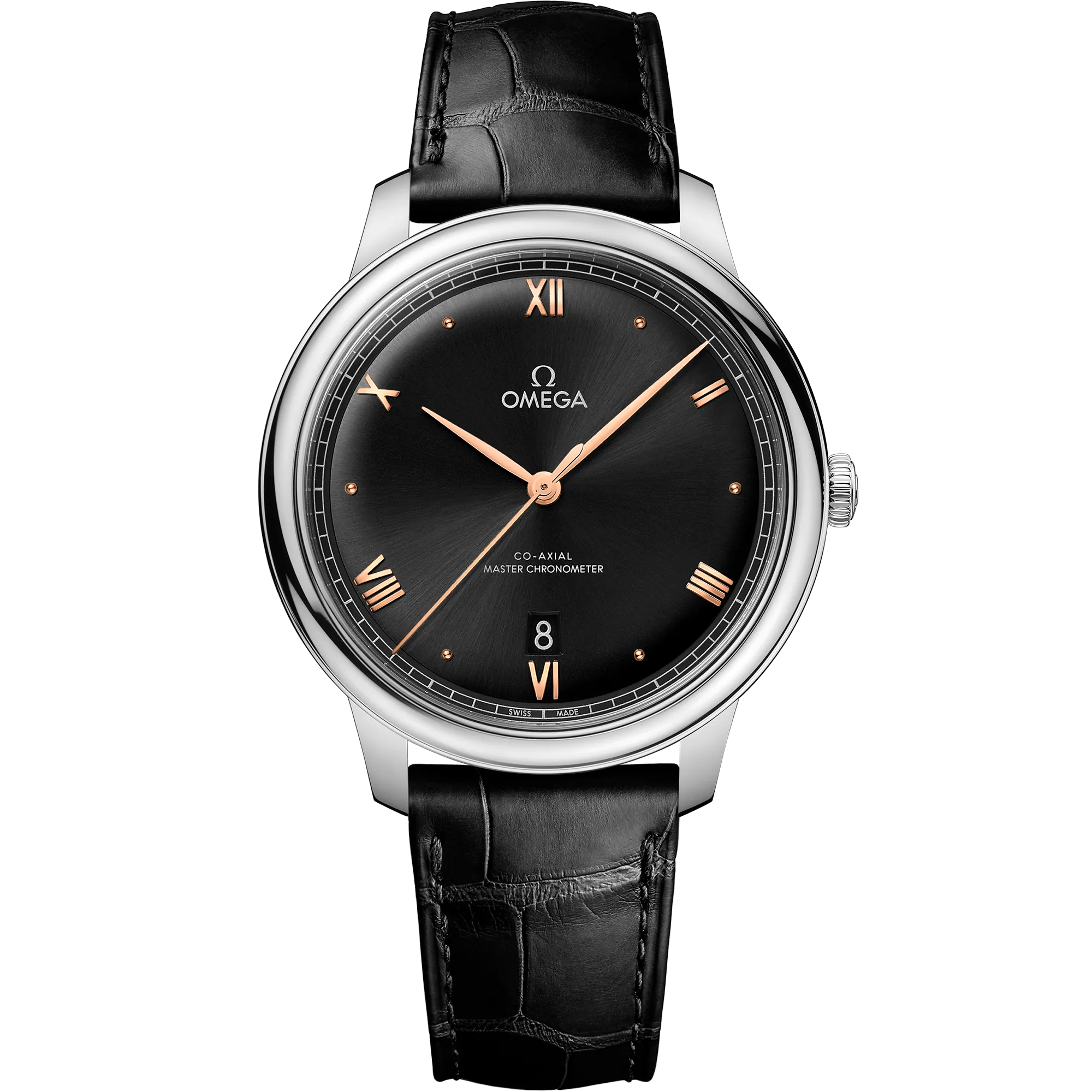 Omega De Ville Prestige 40 mm, steel on leather strap