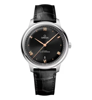 OMEGA De Ville Prestige, 40mm with Black Leather Strap