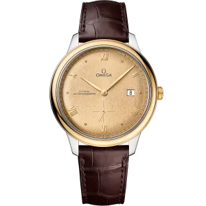 Omega De Ville Prestige 41 mm, steel - yellow gold on leather strap