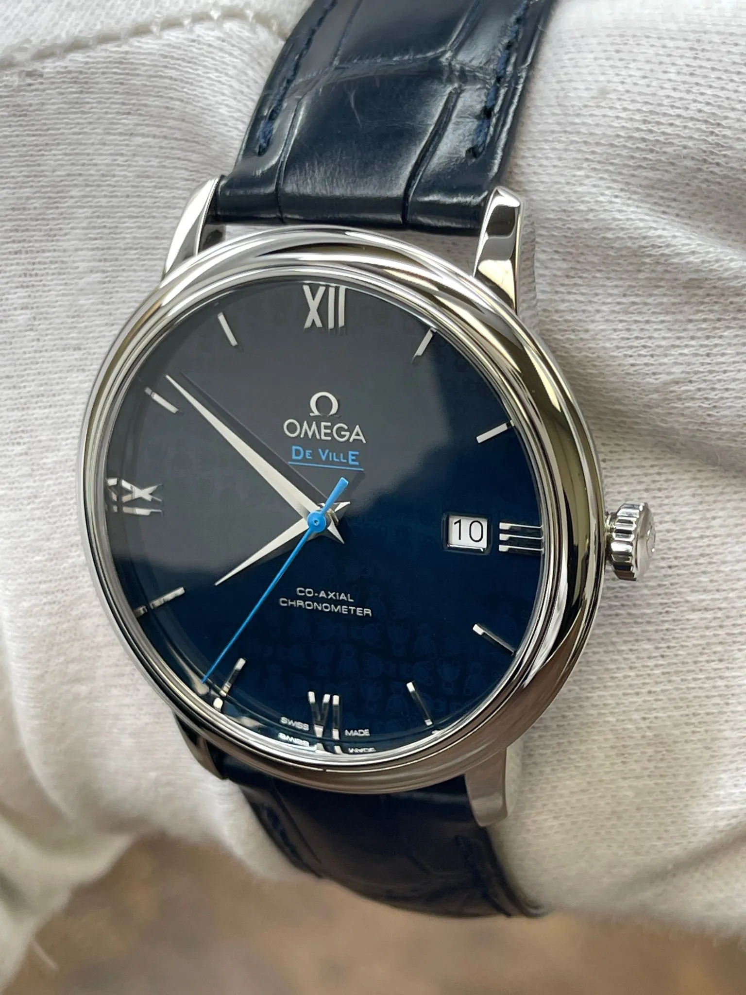 Omega De Ville Prestige 424.13.40.20.03.003 Blue Dial Automatic Men's Watch