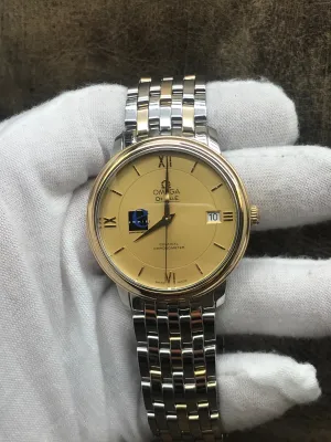 Omega De Ville Prestige Co-Axial 424.20.37.20.08.001 Champagne Dial Automatic Watch