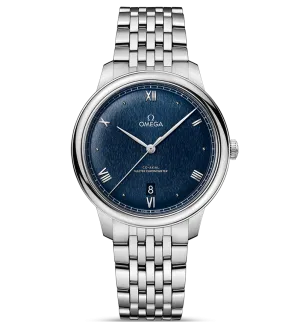 OMEGA De Ville Prestige Co-Axial Master Chronometer, 40mm with Matte Blue Dial