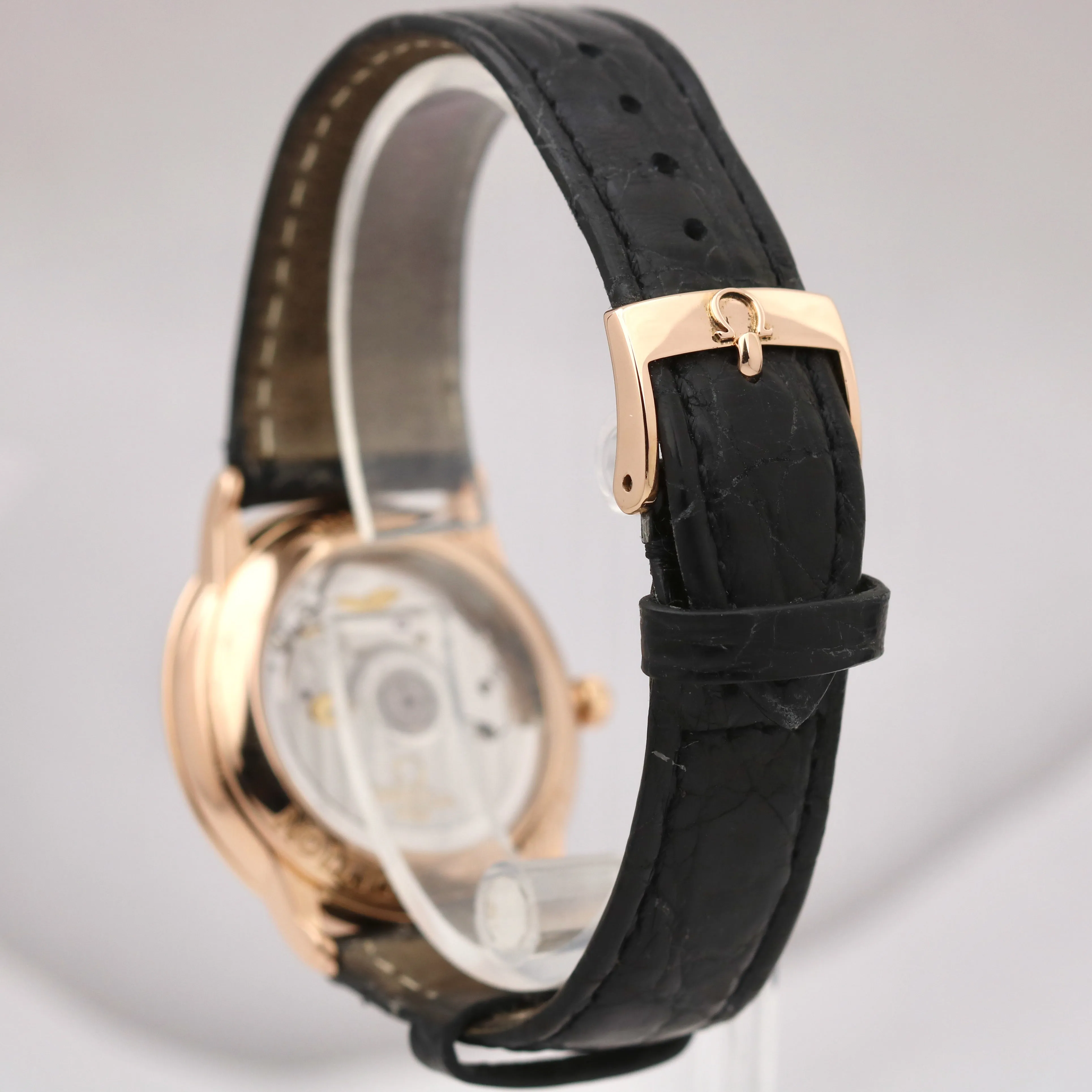 Omega De Ville Prestige LIMITED 18K Rose Gold Black 34.7mm Automatic 4601.54