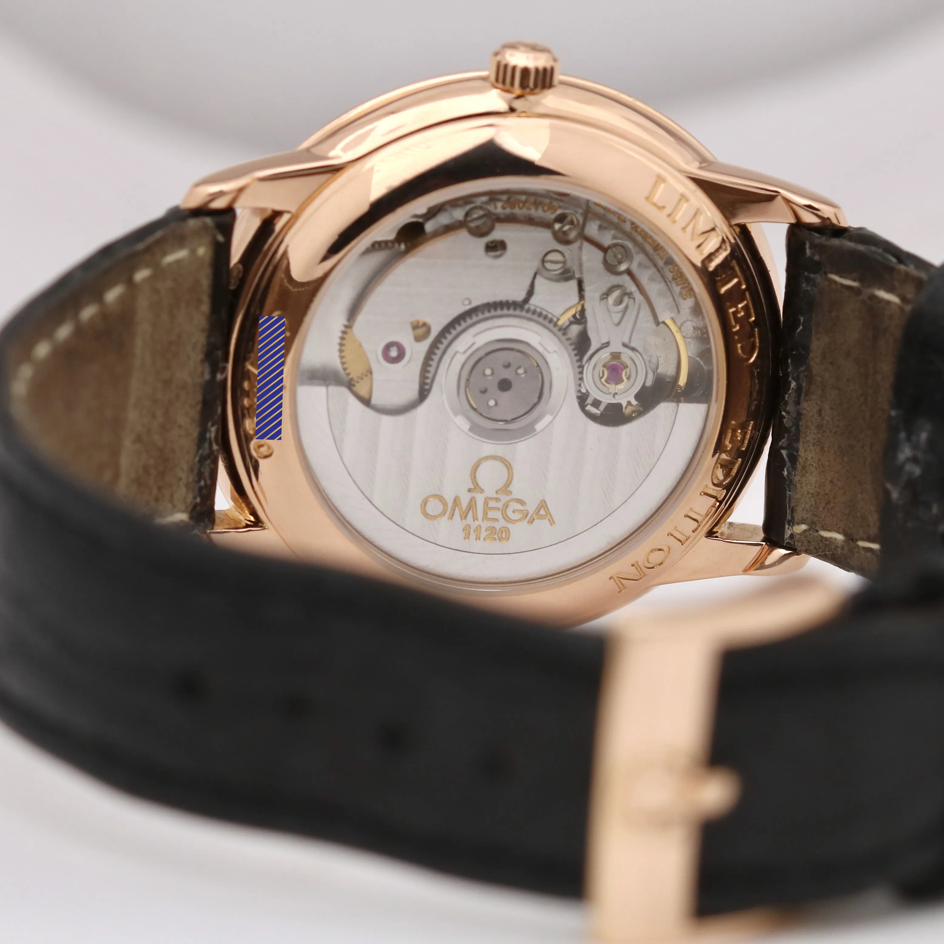 Omega De Ville Prestige LIMITED 18K Rose Gold Black 34.7mm Automatic 4601.54