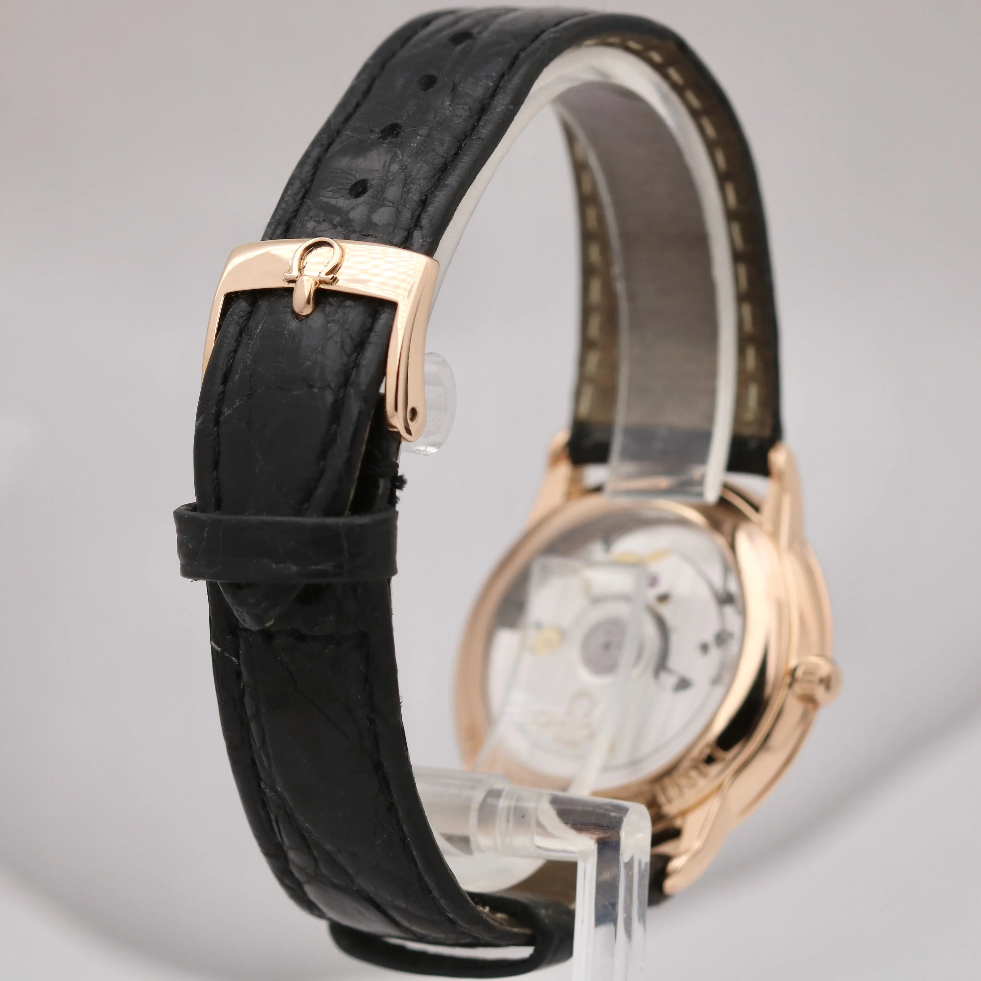 Omega De Ville Prestige LIMITED 18K Rose Gold Black 34.7mm Automatic 4601.54