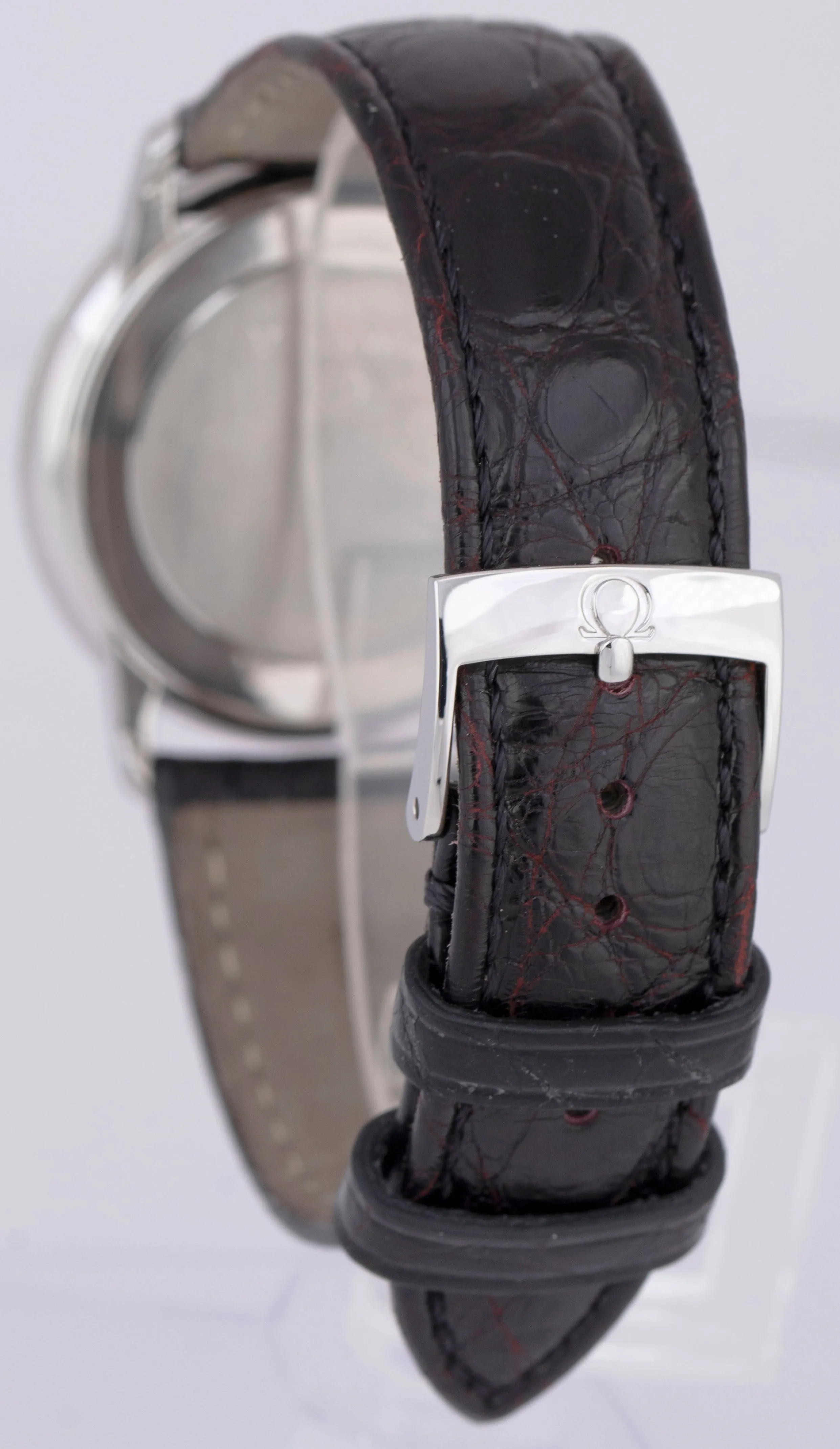 Omega De Ville Prestige PAPERS 34.4mm 4810.52.01 Leather Quartz Steel Watch B P