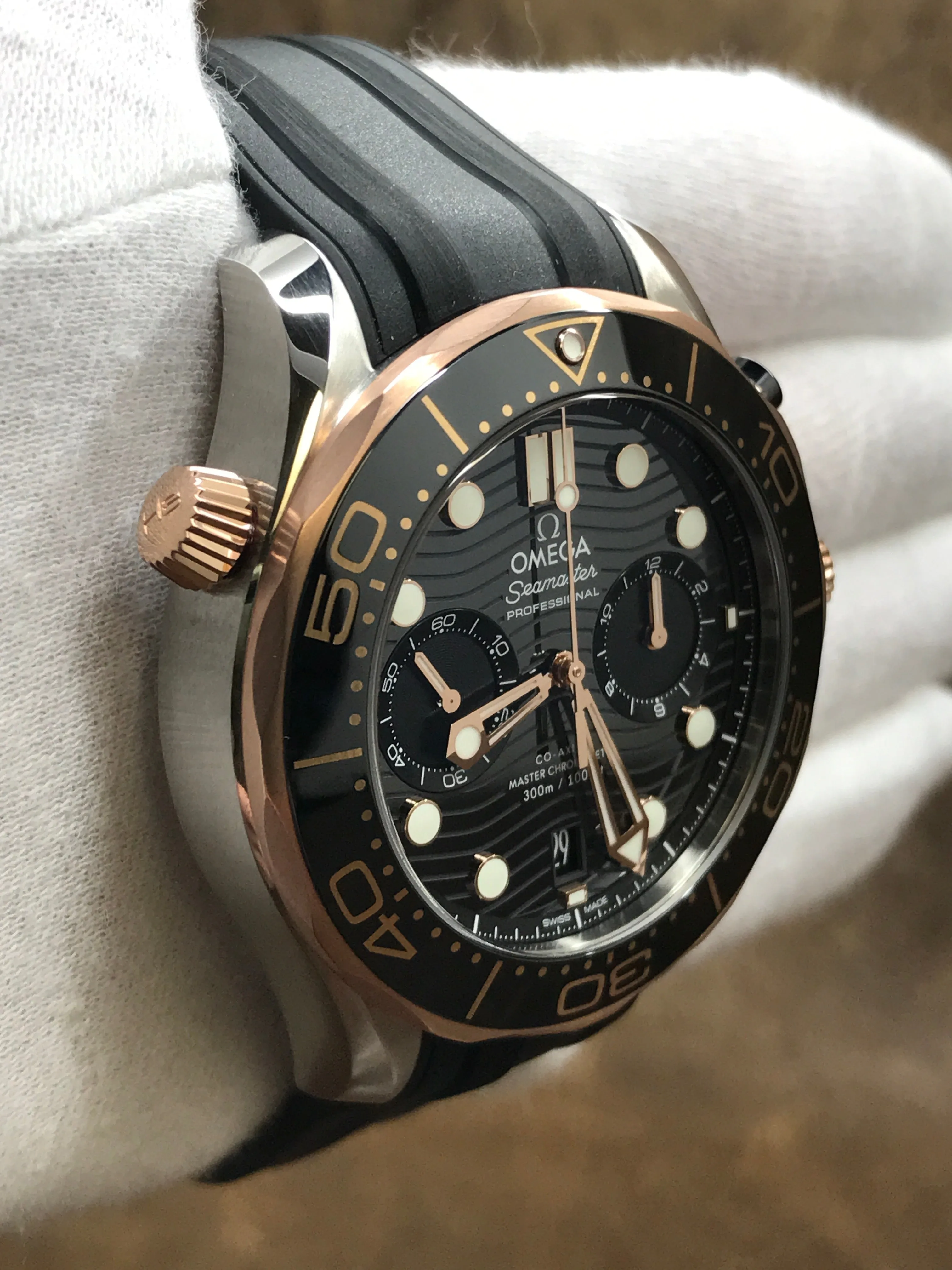 Omega Seamaster Diver 300M 210.22.44.51.01.001 Black Dial Automatic Men's Watch