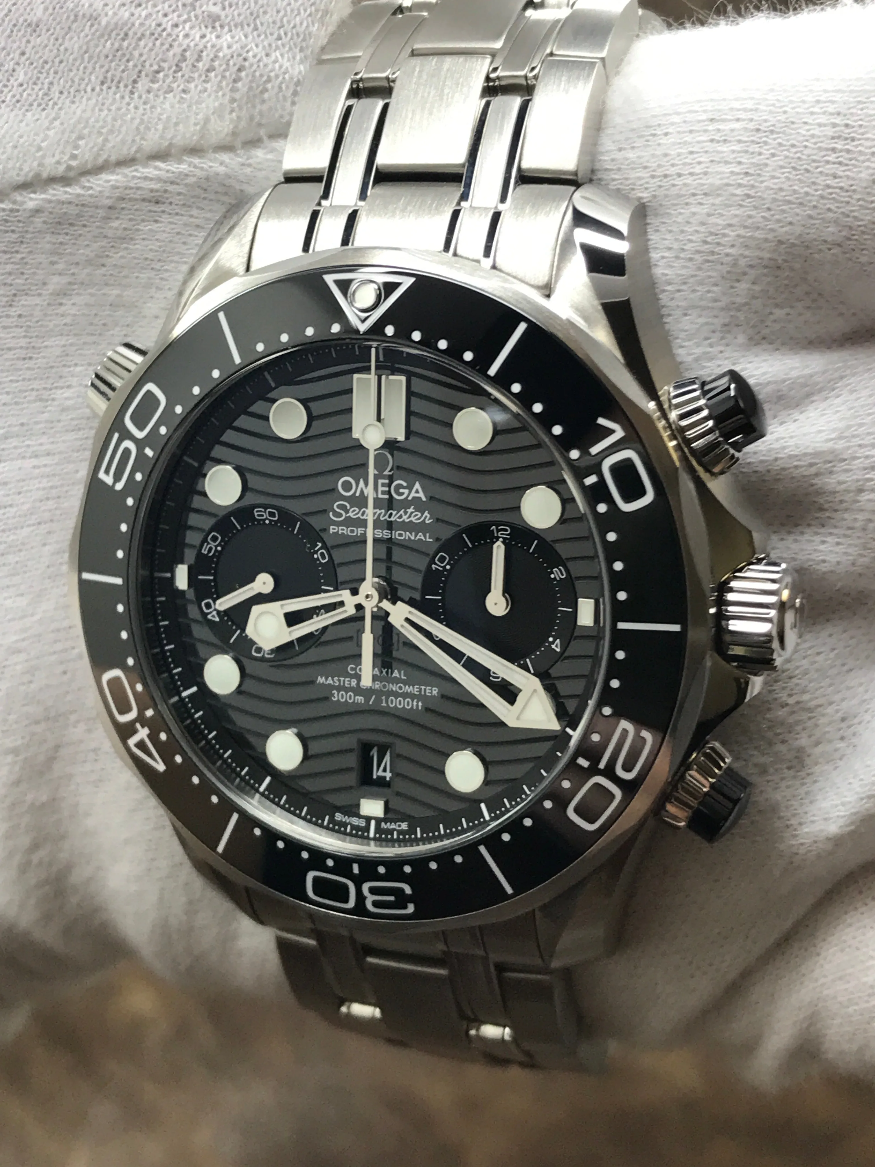 Omega Seamaster Diver 300M 210.30.44.51.01.001 Black Dial Automatic Men's Watch