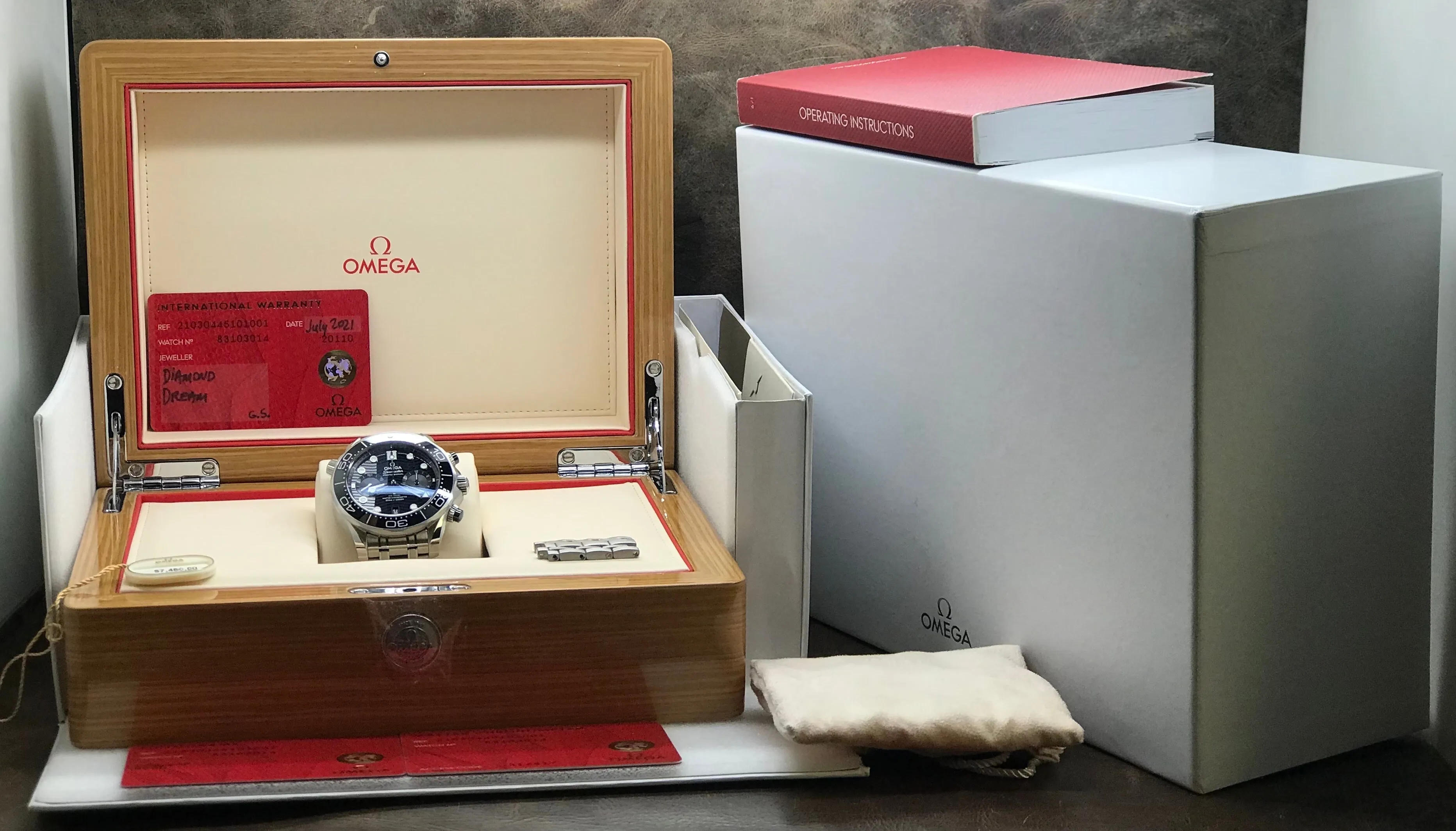 Omega Seamaster Diver 300M 210.30.44.51.01.001 Black Dial Automatic Men's Watch