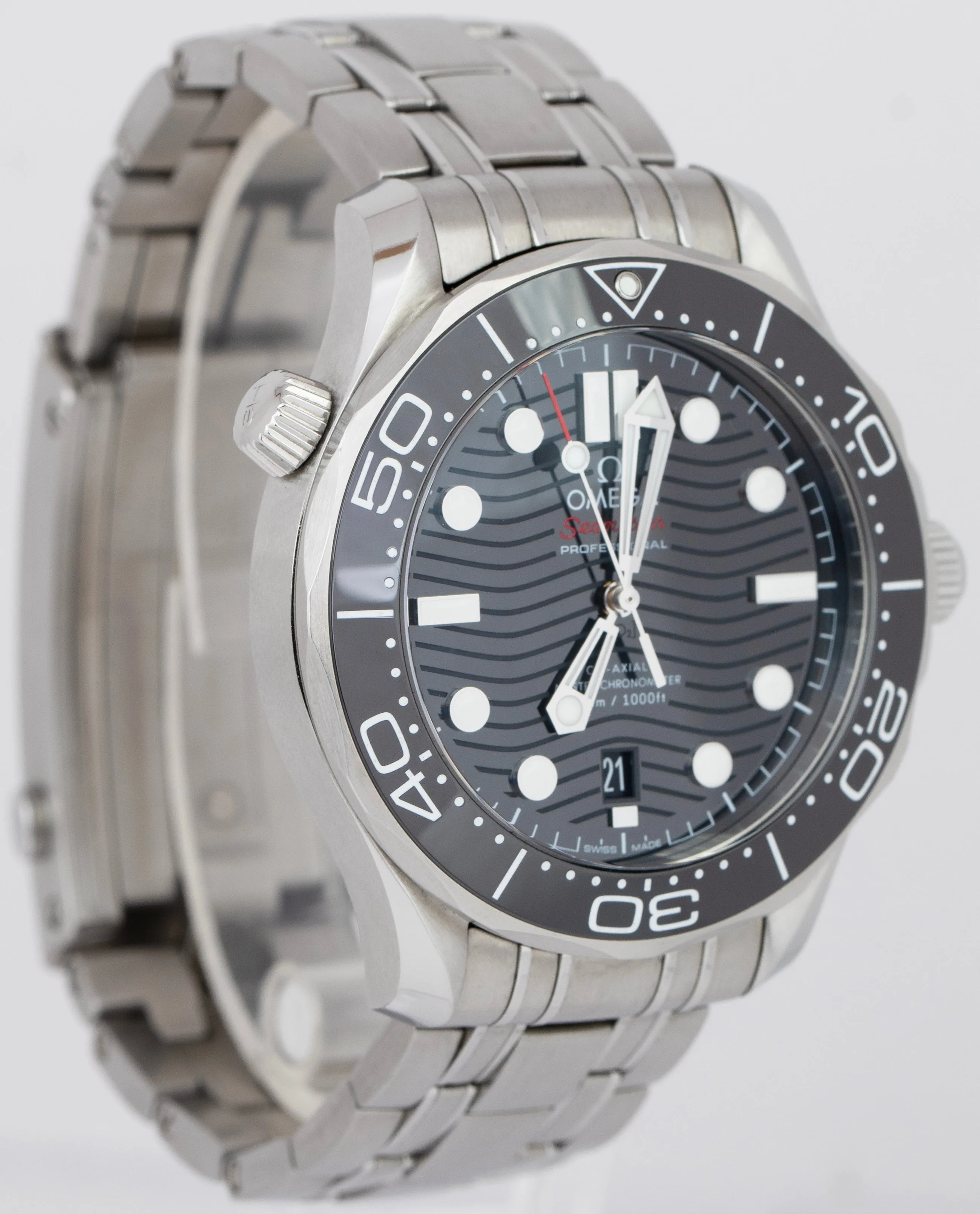 Omega Seamaster Diver 300M 42mm Black Wave Steel 210.30.42.20.01.001 Watch
