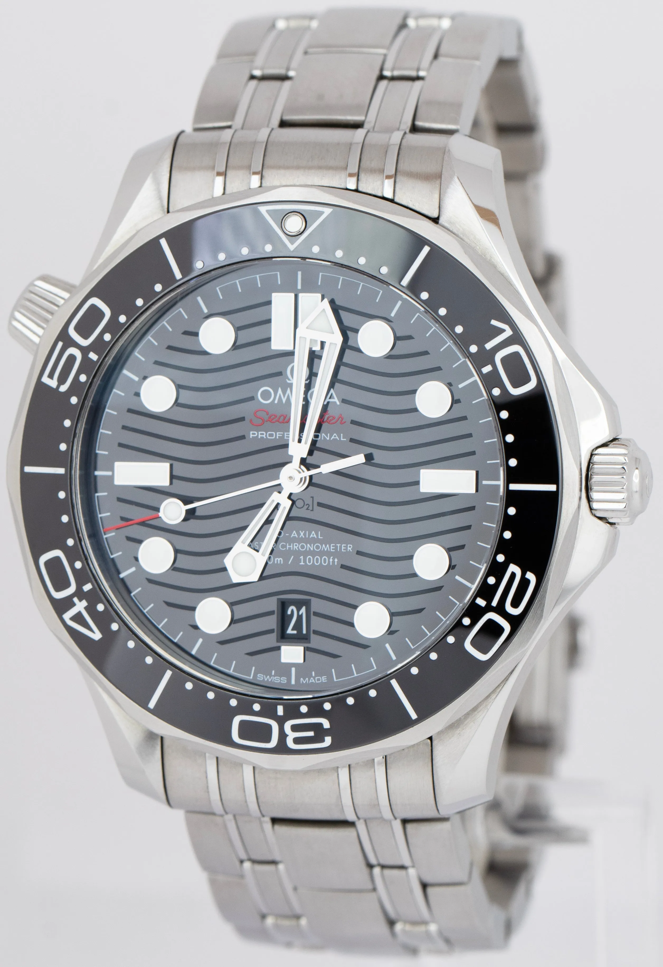 Omega Seamaster Diver 300M 42mm Black Wave Steel 210.30.42.20.01.001 Watch