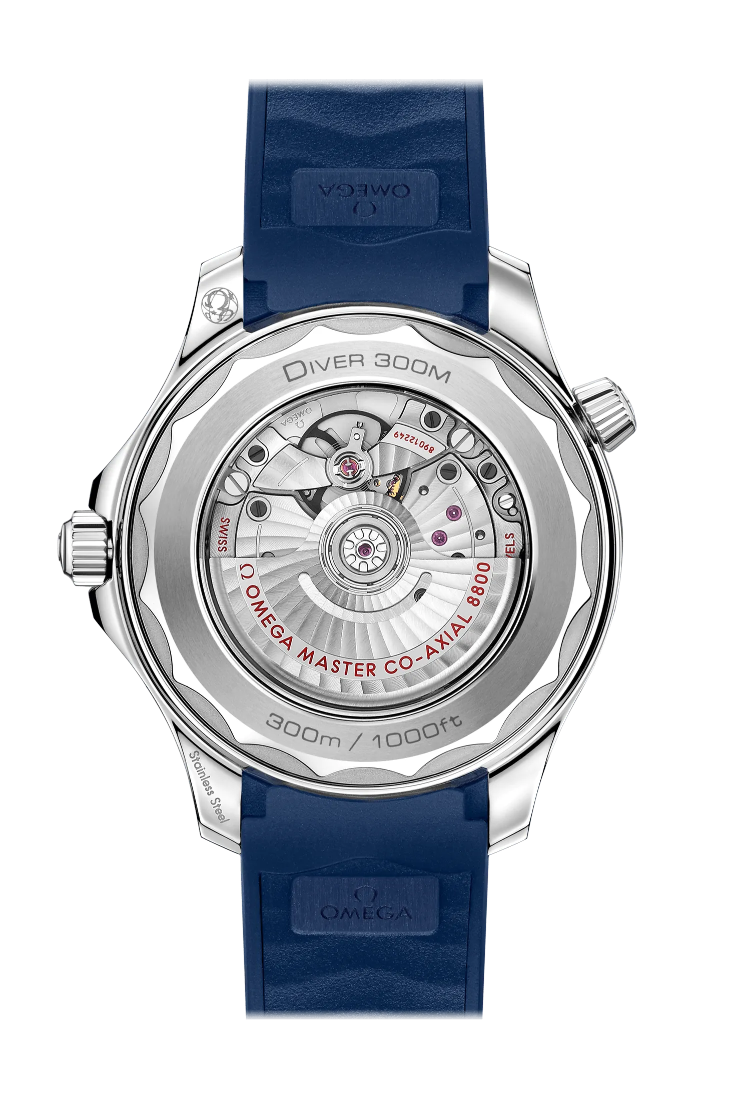 OMEGA Seamaster Diver 300m Co-Axial Master Chronometer 42mm, Steel on Blue Rubber Strap